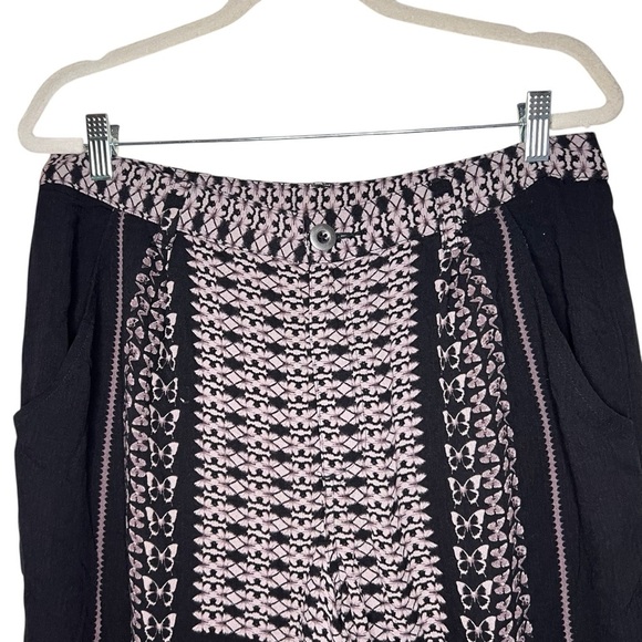 Free People Boho Print Harem Pants Size 8 - Picture 3 of 10